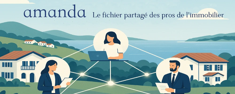 blog immobilier Pays Basque, AMEPI devient Amanda, fichier partagé des pros de l'immobilier, banner