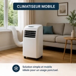 blog immobilier climatisation et immobilier au Pays Basque, quelle solution choisir pour améliorer son confort son DPE et la valeur de son bien, climatiseur mobile