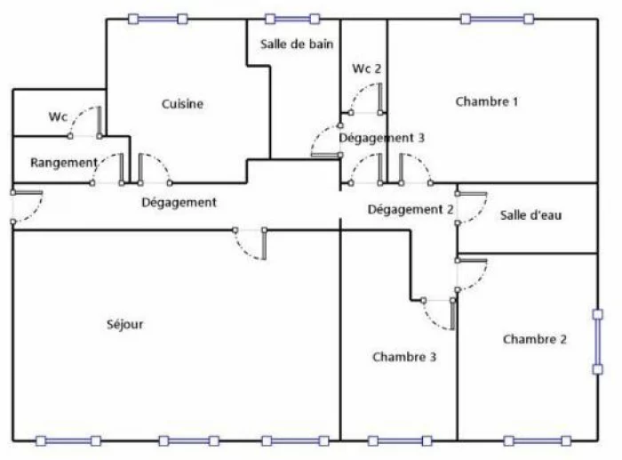 Appartement à vendre à Biarritz Bibi Beaurivage, 4 pièces, 80 m2, plan de l'appartement