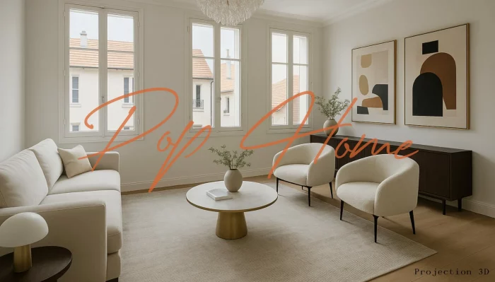 Appartement à vendre à Biarritz Bibi Beaurivage, 4 pièces, 80 m2, projection d'un salon